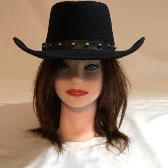 Pigalle Black Hawk Crushable Gambler Cowboy Hat - Picture 2 of 6